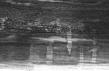 image of water area in an etching