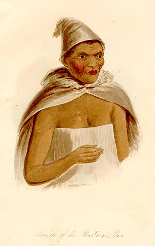 Africa, female of the Bushmen race, 1855