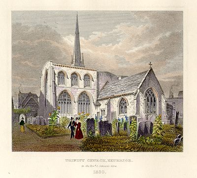 Cambridge, Trinity Church in 1830 / 1897