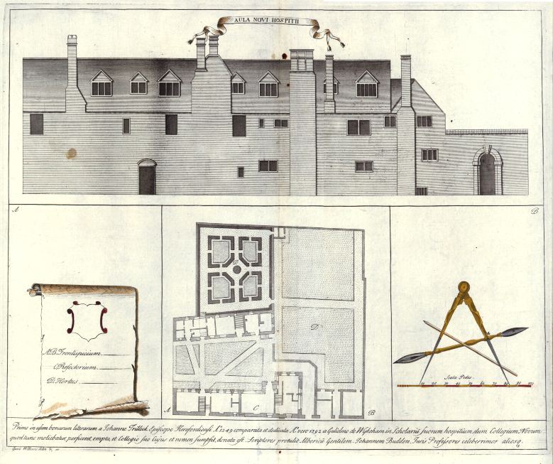 Oxford, New College Hospital, William Williams, c1730