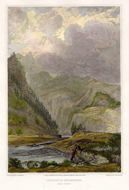 Switzerland, Bridge of Pelessier, nearr Servos, 1820