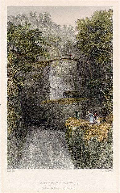 Scotland, Perthshire, Bracklin Bridge, 1837