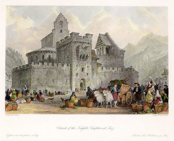 Luz, Church of the Knights Templars, 1849