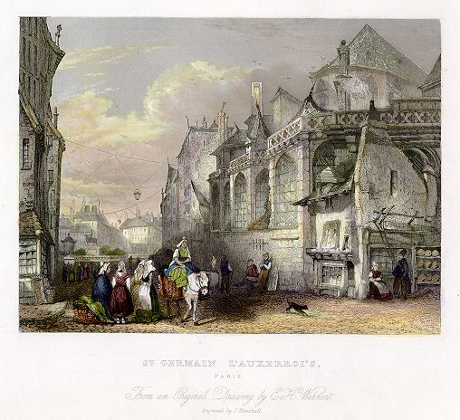 France, Paris, St,Germain L'Auxerroi's, 1840