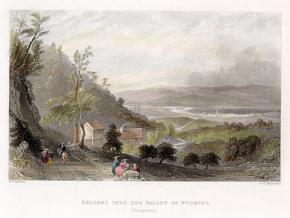 USA, PA, Descent into Valley of Wyoming, 1839