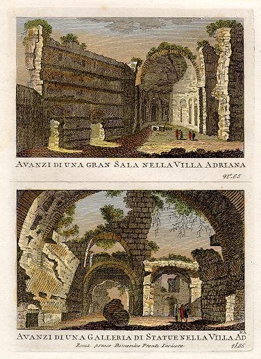 Italy, Hadrian's Villa at Tivoli, Rome, 1790