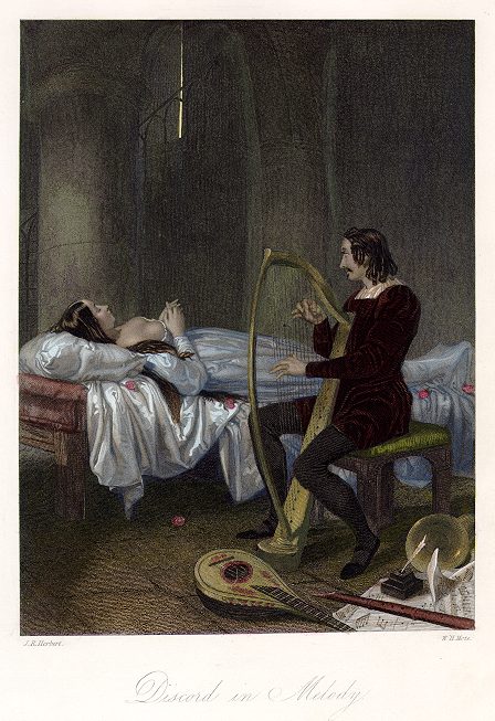 Discord in Melody (with harp player), 1849