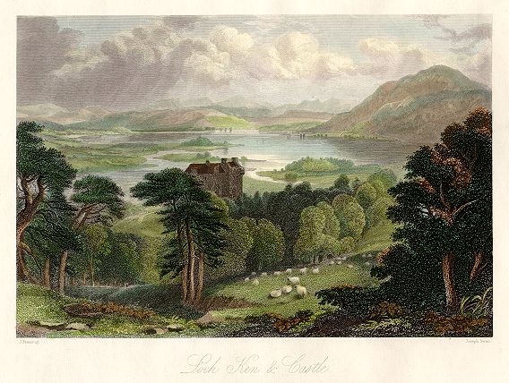 Scotland, Loch Ken & Castle, 1857