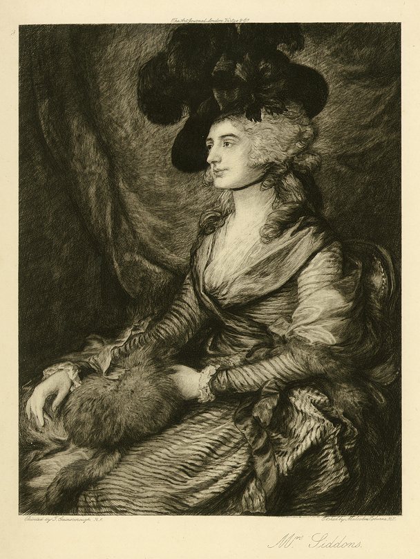 Mrs Siddons, etching, 1909