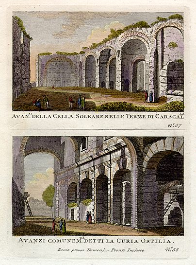 Italy, Roman ruins, near Rome, 1790