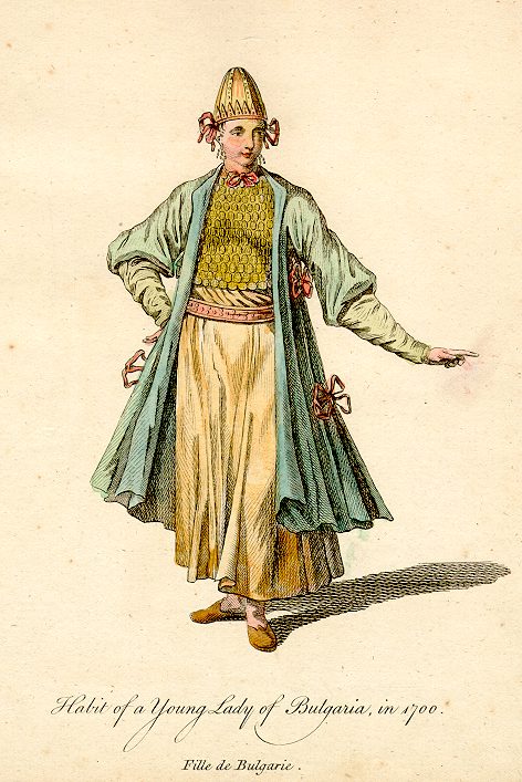 Bulgaria, Young Lady in 1700, published 1757