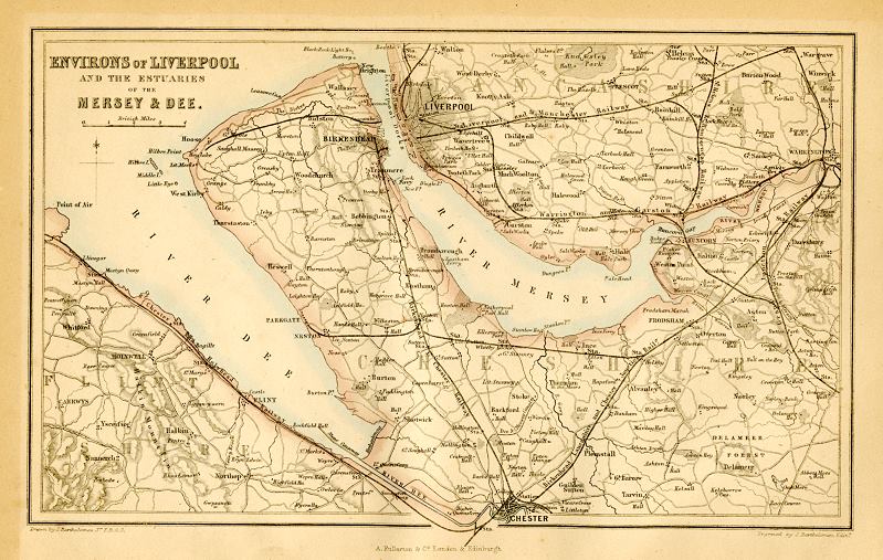 Environs of Liverpool & the Mersey and Dee estuaries, 1858