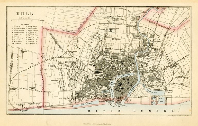 Yorkshire, Hull plan, 1858