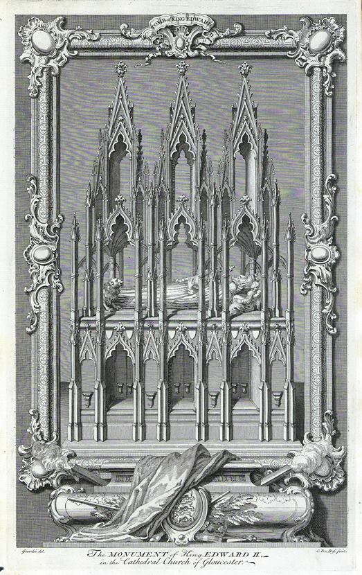 Monument of King Edward II at Gloucester Cathedral, 1732