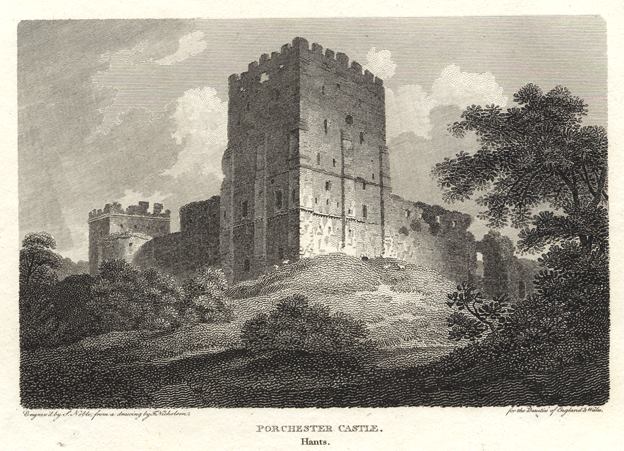 Hampshire, Porchester Castle, 1805