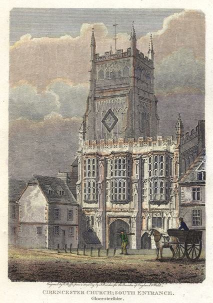 Gloucestershire, Cirencester Church; South Entrance, 1804