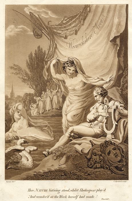 Shakespeare, frontispiece to Ireland's Warwickshire Avon, 1795