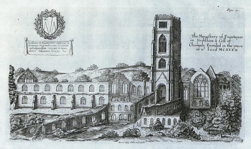 Yorkshire, Fountains Abbey, Daniel King, 1673 / 1718