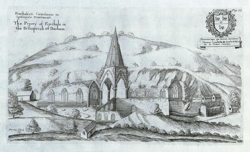 Durham, Finchale Priory, Daniel King, 1673 / 1718