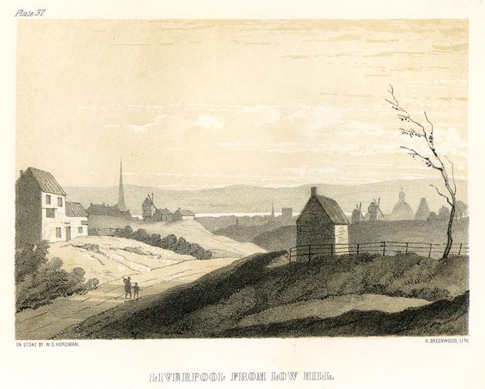 Lancashire, Liverpool from Low Hill, 1843