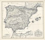 Iberian peninsula, after the Roman Empire, published 1846