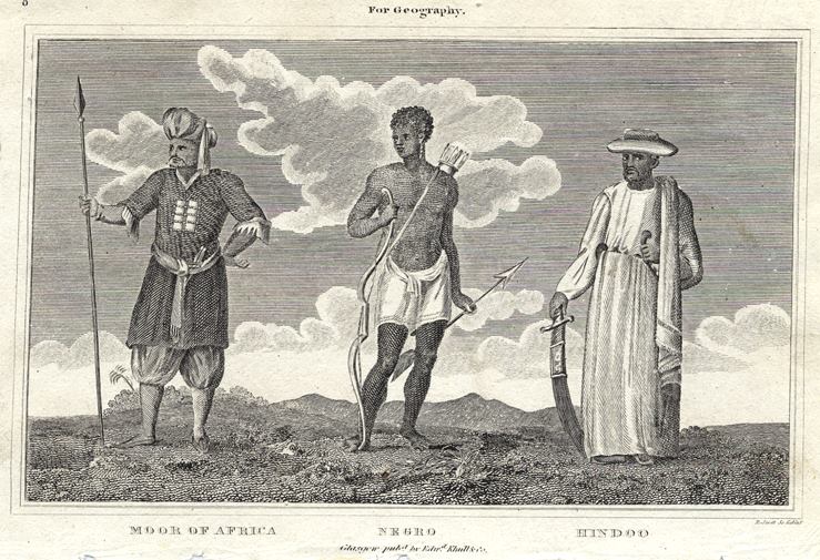 Moor of Africa, Negro & a Hindoo, 1825