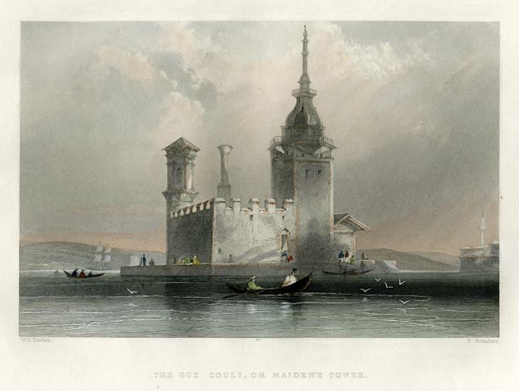 Turkey, Istanbul, The Guz Couli or Maiden's Tower, 1840