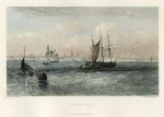 Lancashire, Liverpool from the sea, 1858