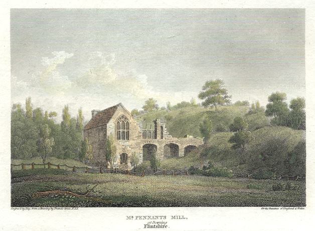 Wales, Flintshire, Mr. Pennant's Mill at Downing, 1811