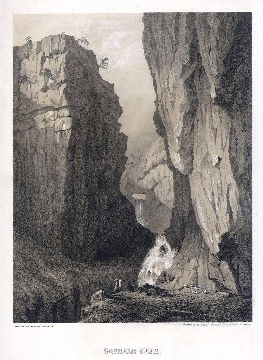 Yorkshire, Gordale Scar, 1850