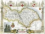 Yorkshire, North Riding, Moule map, 1850