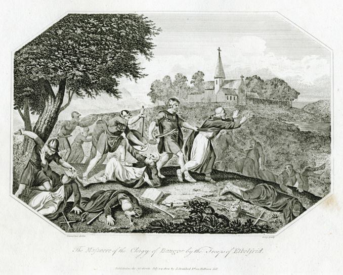 Massacre of Clergy of Bangor by Aethelfrith in 613 A.D., 1808