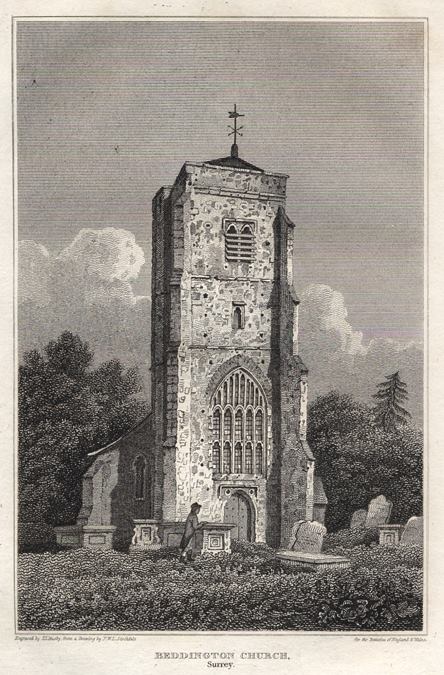 Surrey, Beddington Church, 1812