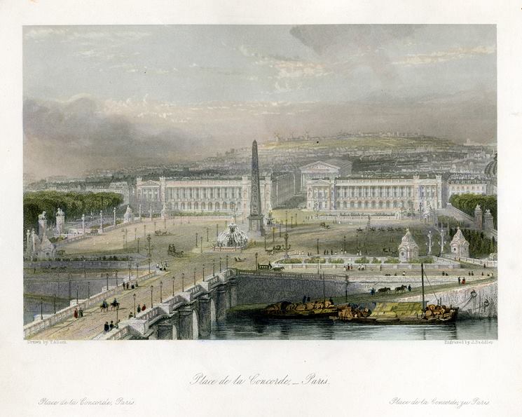 France, Paris, Place de la Concorde, 1845