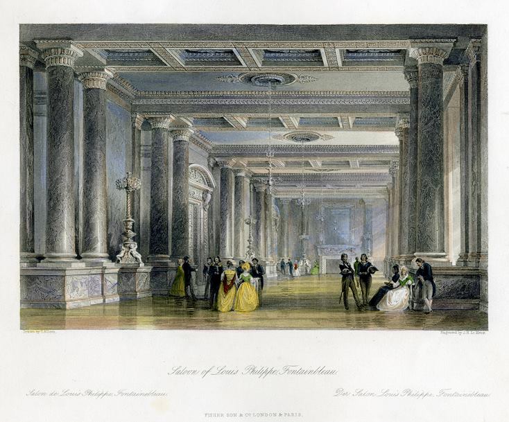 France, Fontainbleau, Saloon of Louis Philippe, 1845