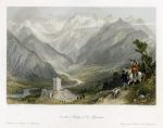 France, Castle & Valley d'Oo in the Pyrenees, 1845