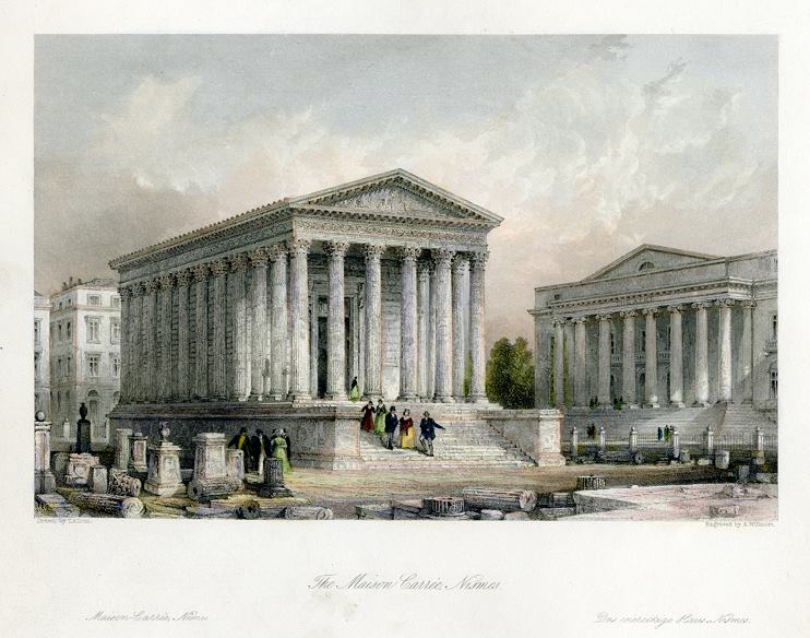 France, The Maison Carree in Nismes, 1845