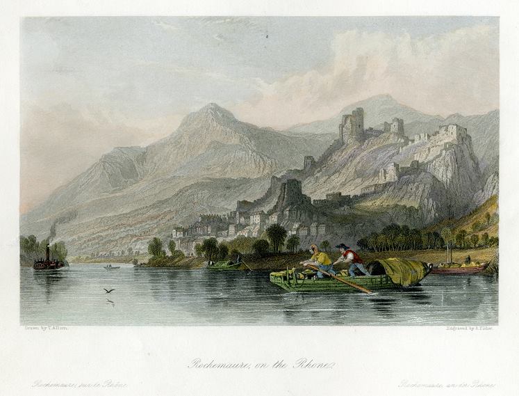 France, Rochemaure on the Rhone, 1845