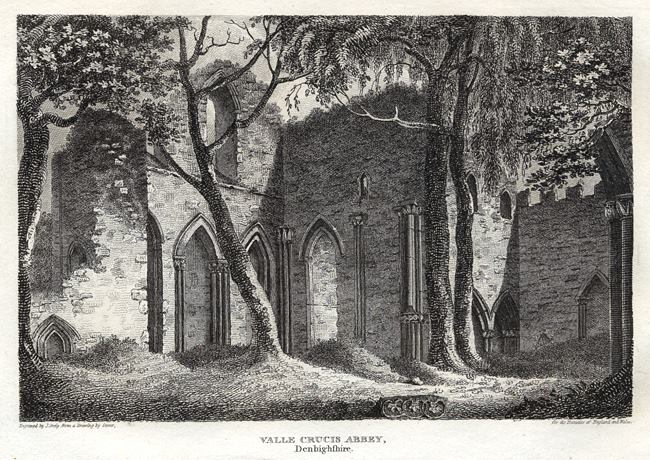 Wales, Denbighshire, Valle Crucis Abbey, 1812