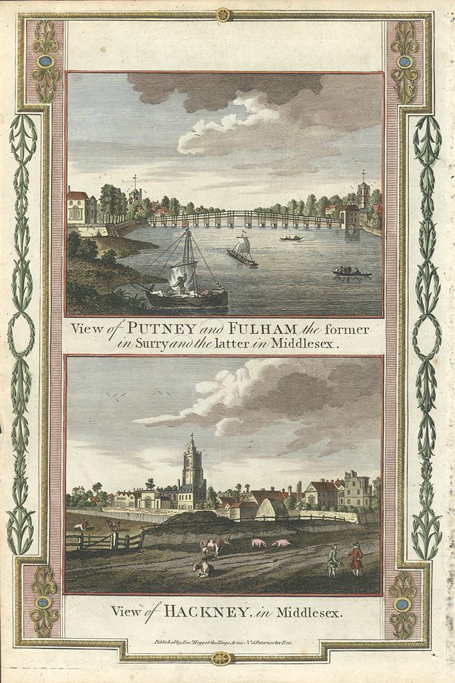 Middlesex, Putney, Fulham & Hackney, 1784