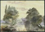 Watercolour, English Country Scene, about 1870