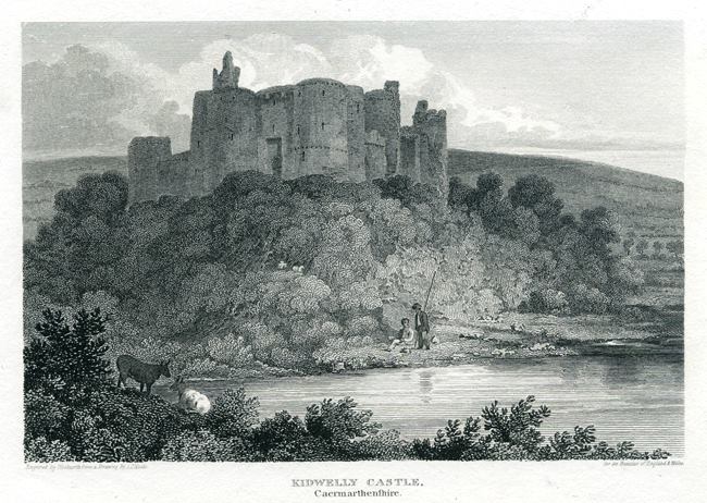 Wales, Kidwelly Castle in Carmarthenshire, 1813