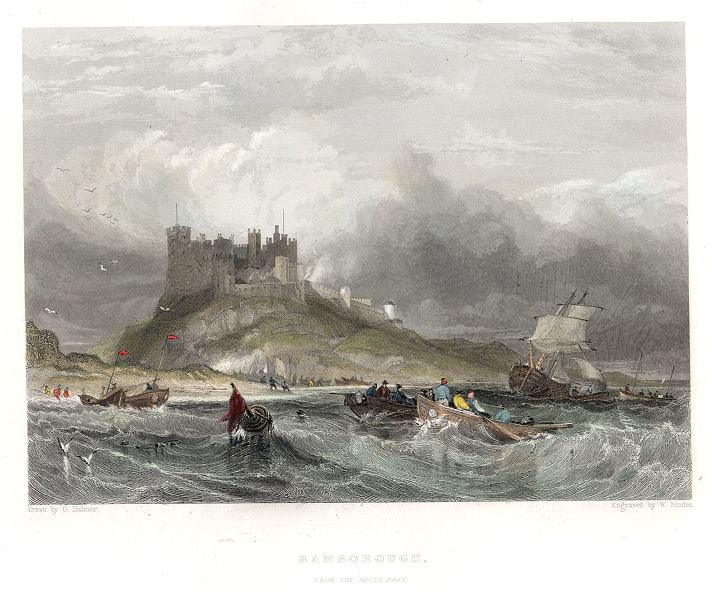 Northumberland, Bamborough Castle, 1841