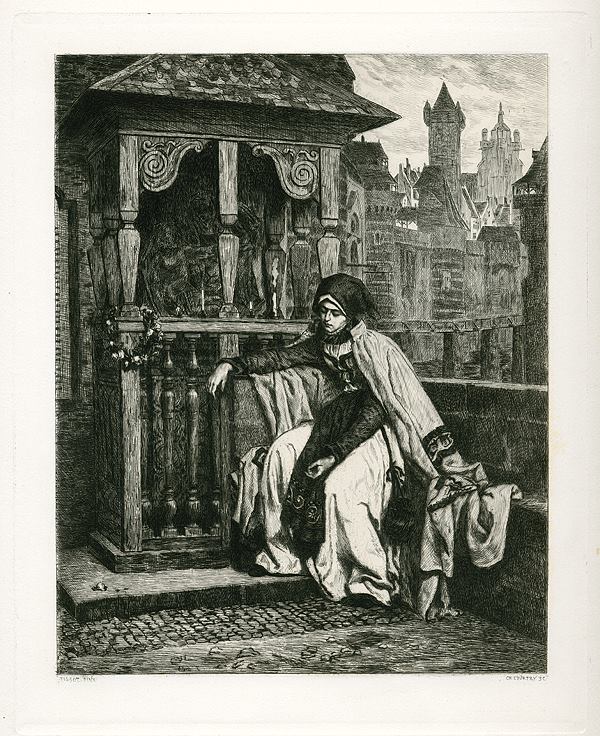 'Margaret', etching after Tissot, 1876