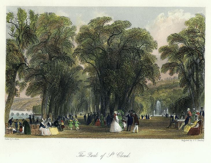 France, Paris, Park of St. Cloud, 1850