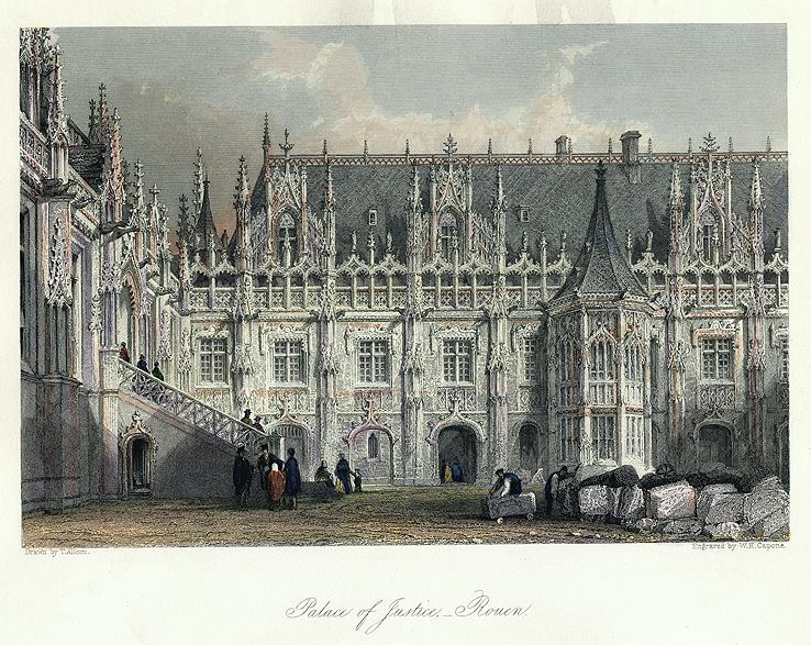 France, Rouen, Palace of Justice, 1850