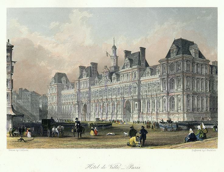 France, Paris, Hotel de Ville, 1850