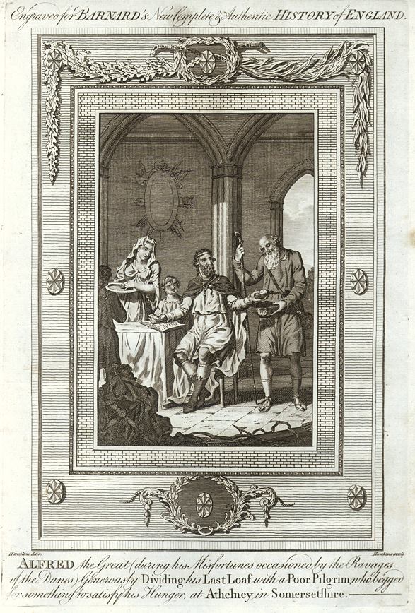 King Alfred dividing the Loaf, published 1783