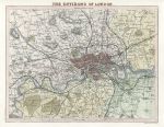 London and environs, 1850