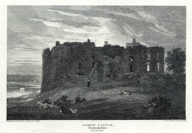 Wales, Carew Castle in Pembrokeshire, 1814